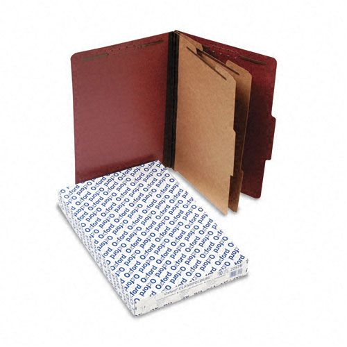 Pendaflex PFX2257R Classification Folders, Legal, Six-Section, Red