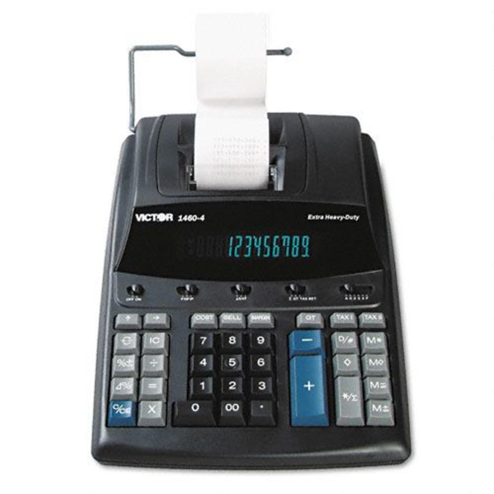 Victor VCT14604 1460-4 9-Digit Printing Calculator, Black