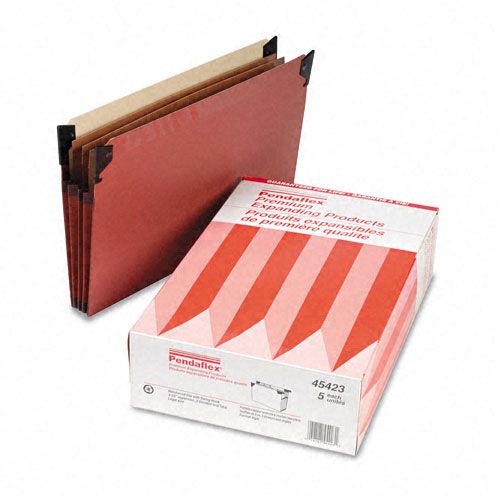 Pendaflex PFX45423 3" Swing Hook Hanging File Pockets, Legal, Red