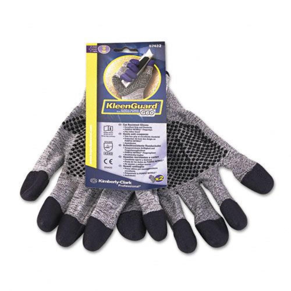 Kimberly-Clark KLEENGUARD G60 Nitrile Gloves, Large/Size 9