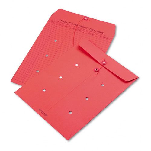 Quality Park QUA63574 Colored Paper String & Button Interoffice Envelope