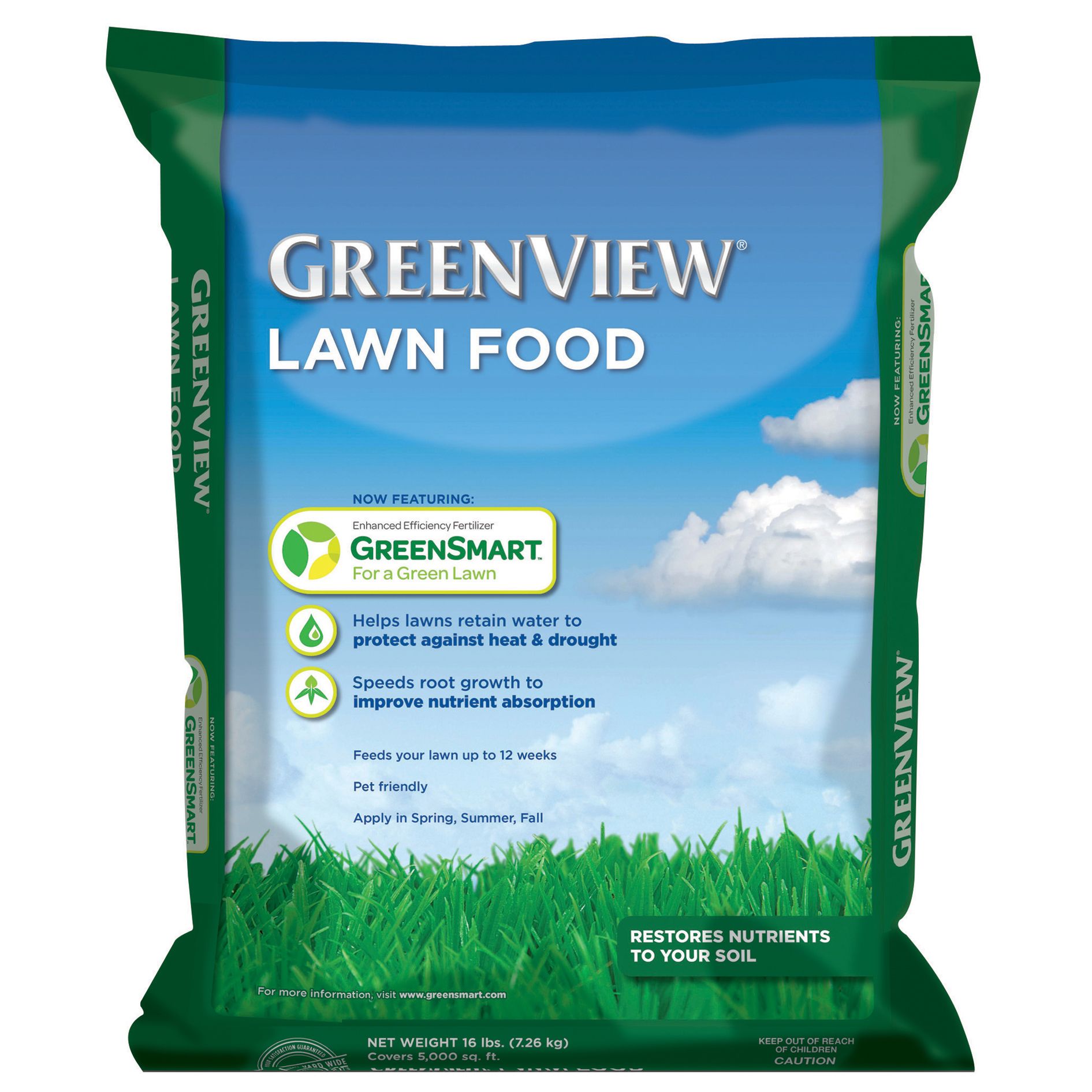 Lebanon GRV2131157 Greenview&#174; Lawn Food 22-0-4 Fertilizer with Green Smart +Mesa, 15M