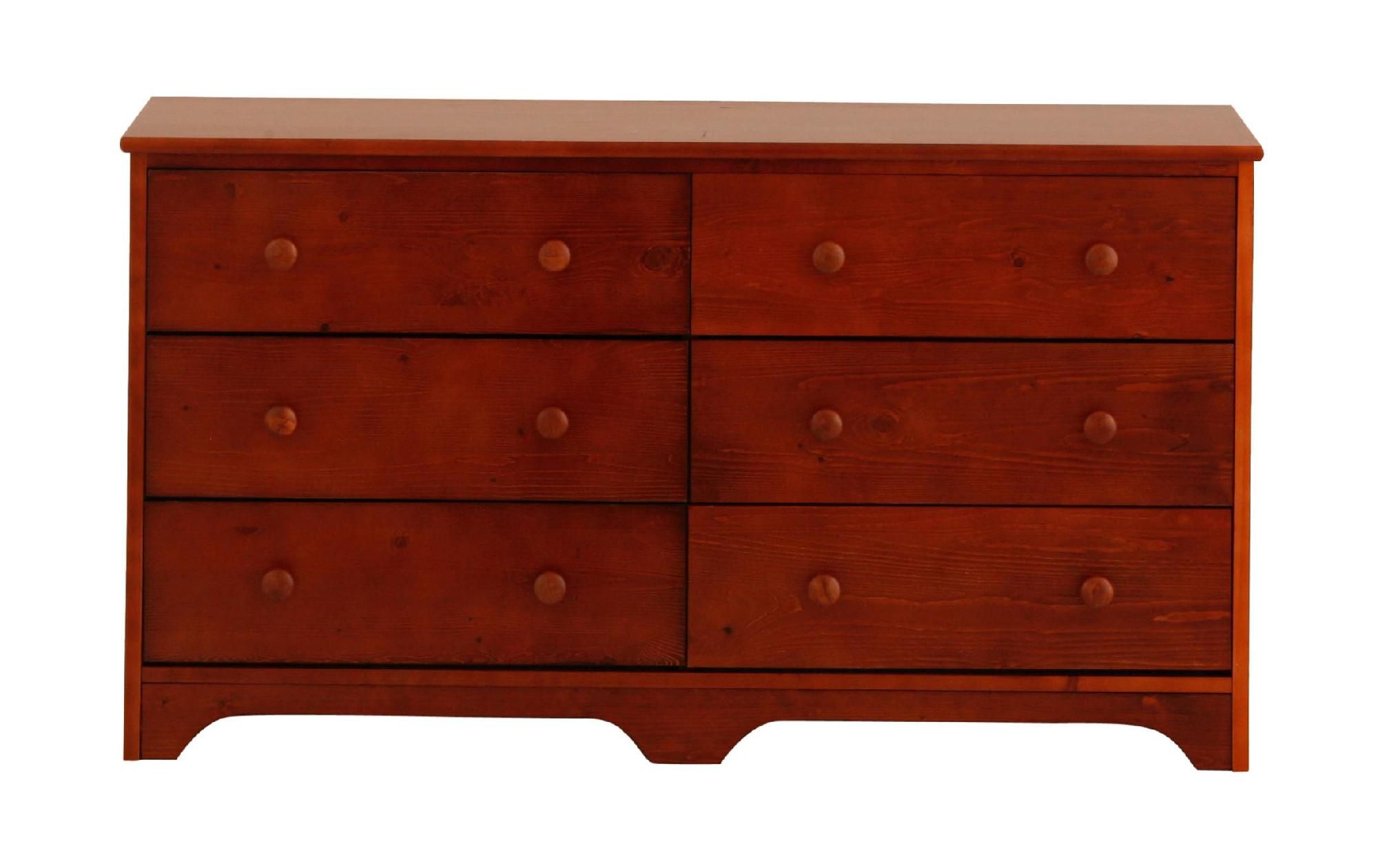 Canwood 6 Drawer Double Dresser - Cherry