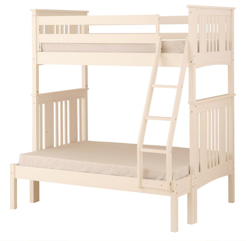 Canwood Base Camp Twin over Full Bunk Bed with Ladder/Guard Rail - White