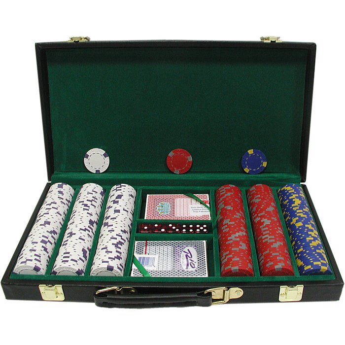 Trademark Global 300 13 gm Pro Clay Casino Chips w/ Deluxe Case
