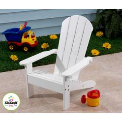 KidKraft Wooden Adirondack Children's Outdoor Chair, Weather-Resistant - White