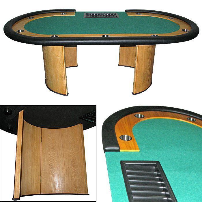 Trademark Global Professional Texas Holdem Poker Table with Dealer Position