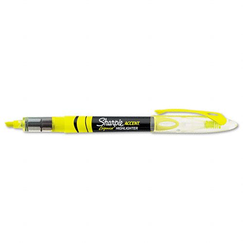 Sharpie SAN1754463 Accent Liquid Pen Style Highlighter  Chisel Tip  Fluorescent Yellow  Dozen