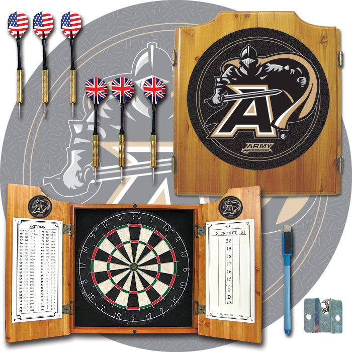 Trademark Army Dart Cabinet - Includes Darts and Board