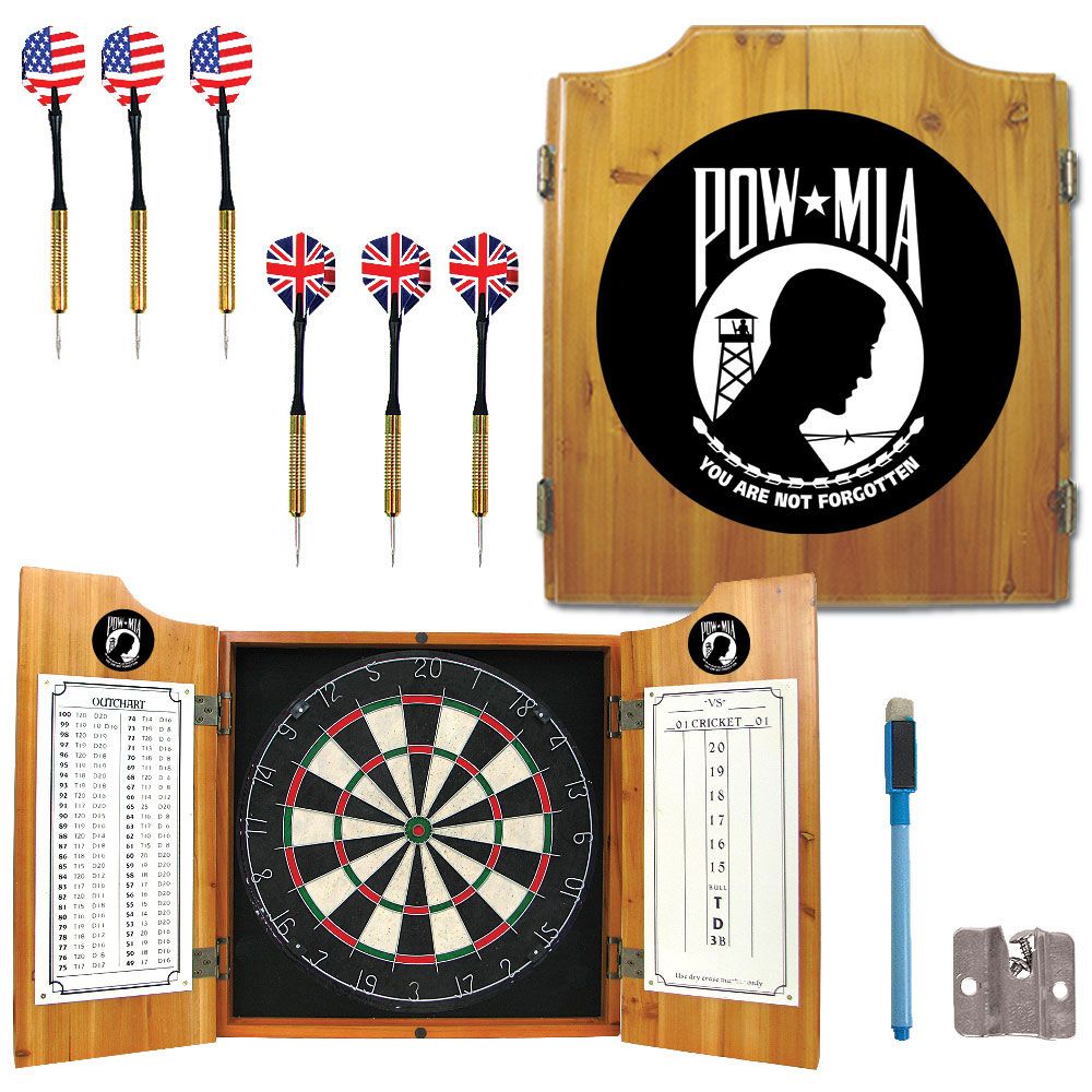 Trademark POW Dart Cabinet Includes Darts and Board