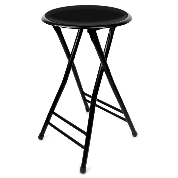 Trademark 24 Inch Cushioned Folding Stool -  Home Collection