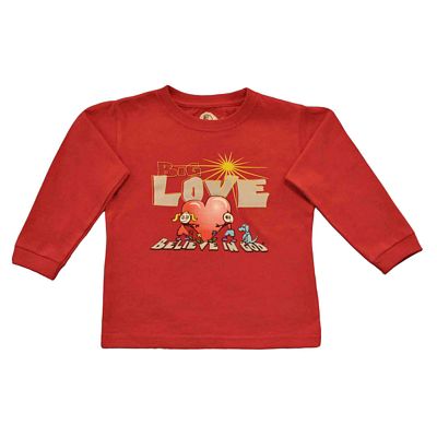 BiG, Believe in God Infant Long Sleeve T-Shirt - Love Heart (Unisex)