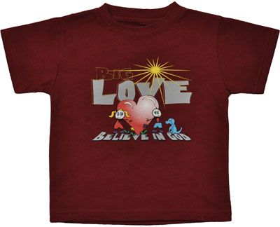 BiG, Believe in God Infant Short Sleeve T-Shirt - Love Heart (Unisex)