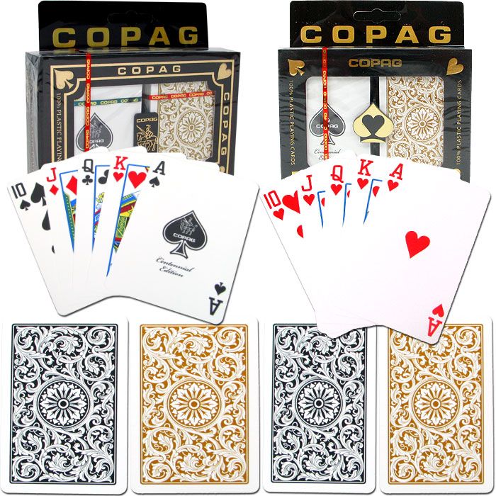 Copag Cards Poker & Bridge REGULAR Index - 1546 Black*Gold Set