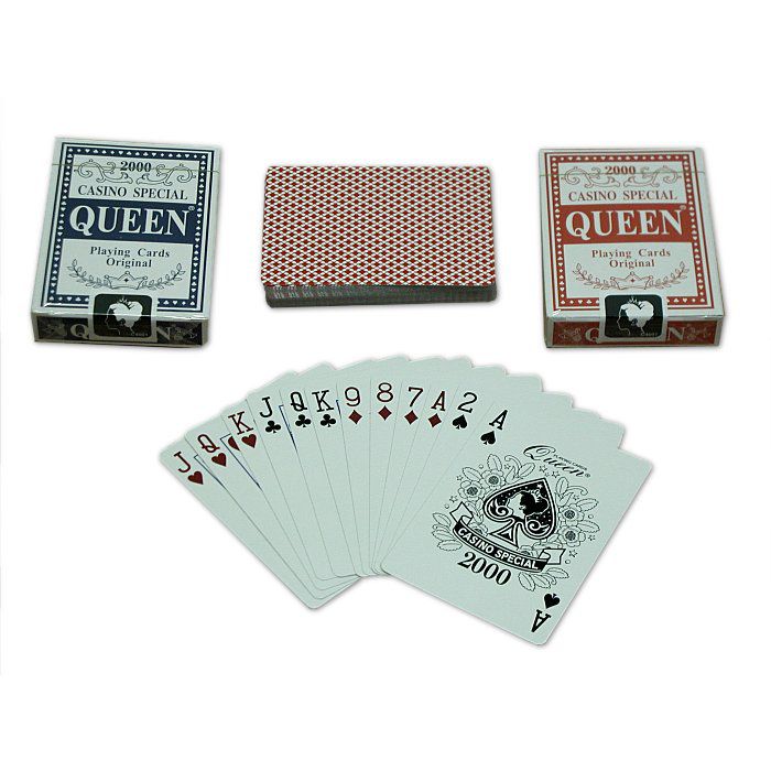 Trademark Global Queen Playing Cards - 2 Decks BLUE/RED
