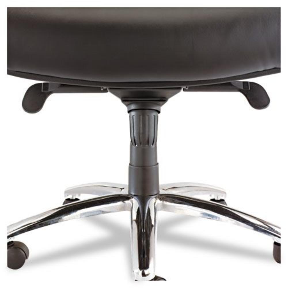 Alera Ravino Mid Back 450lb Cap. Leather Chair, Black