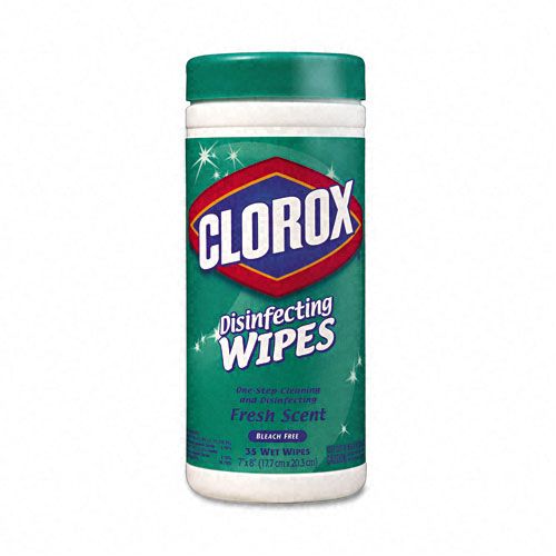 Clorox CLO15949EA Fresh Scent Disinfecting Wet Wipes, 75/canister