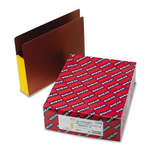 Smead SMD73688 3 1/2" Expansion File Pockets, Letter, Yellow/Red