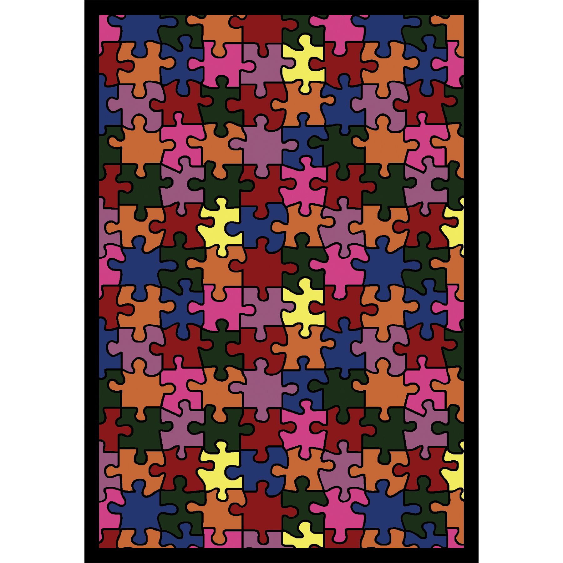 Joy Carpets Puzzled 3'10" x 5'4" Area Rug