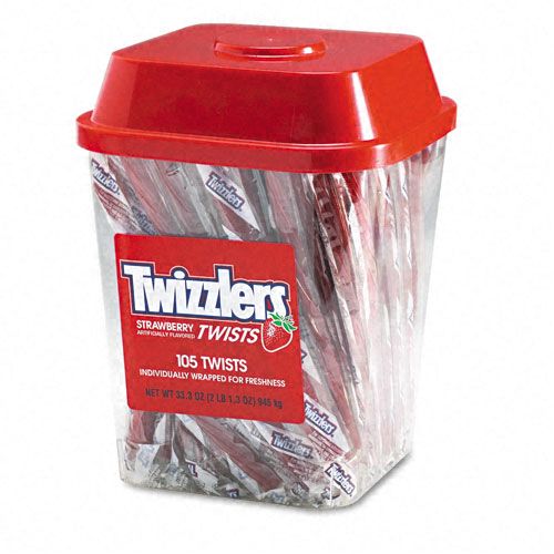 Twizzlers TWZ51902 Strawberry Flavor Licorice, 2lb Tub