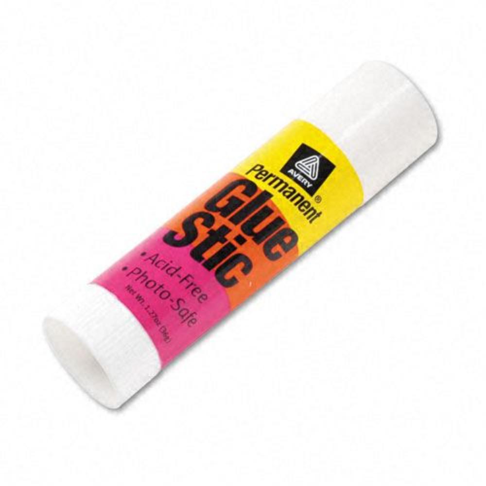 Avery AVE00196 Clear Application Permanent Glue Stic, 1.27oz