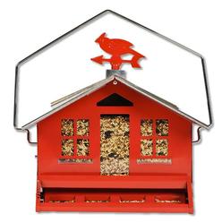 Perky-Pet Squirrel-Be-Gone Wild Bird 8 lb Metal Country House Bird Feeder 1 ports