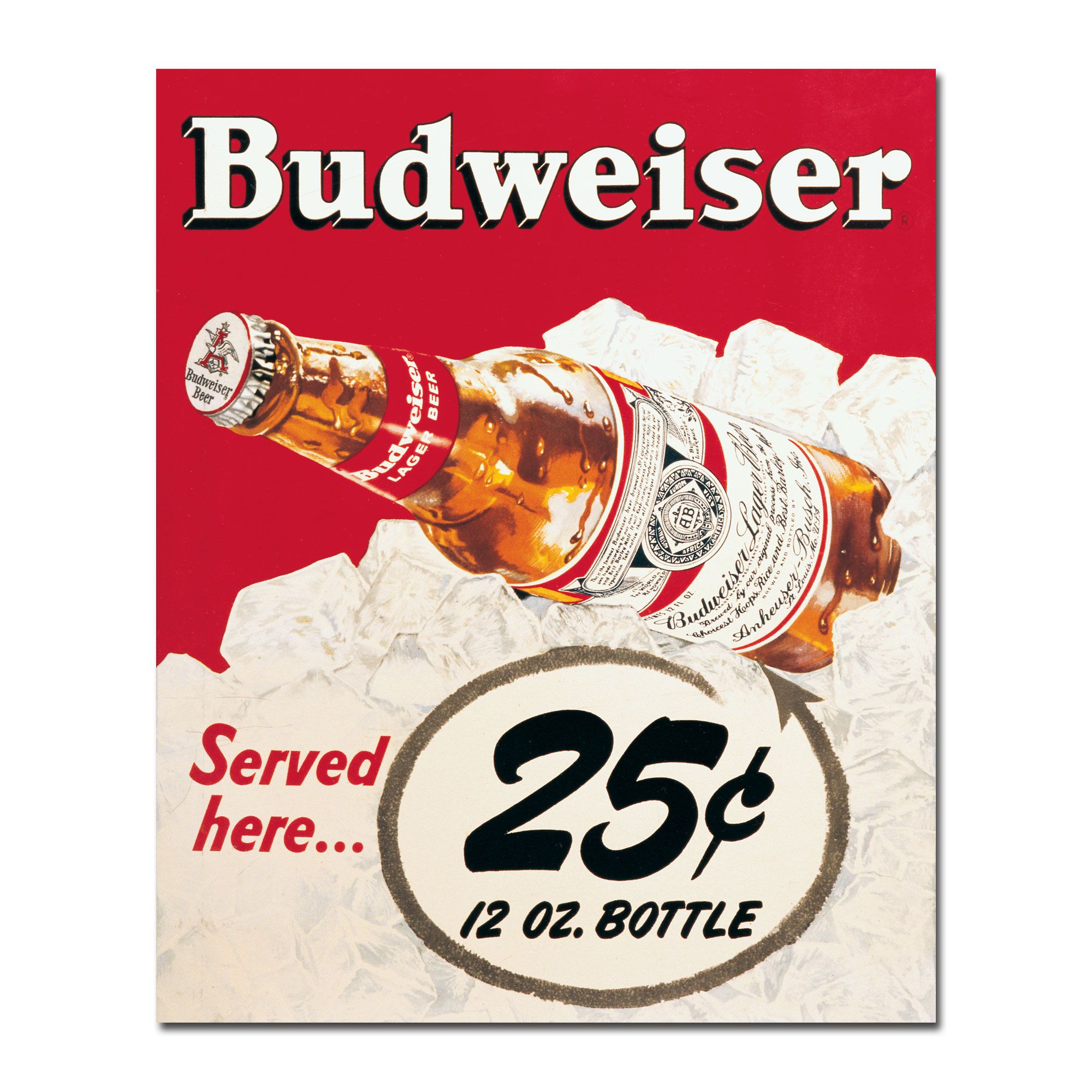 Trademark Global 18x22 inches "Budweiser Vintage Ad - 25 cents"