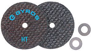 Gyros Fiber Disks HT 11-32250 Fiberglass Reinforced Cut Off Wheels 2-1/2" Dia. - Set of 2. For Dremel Type Tools.