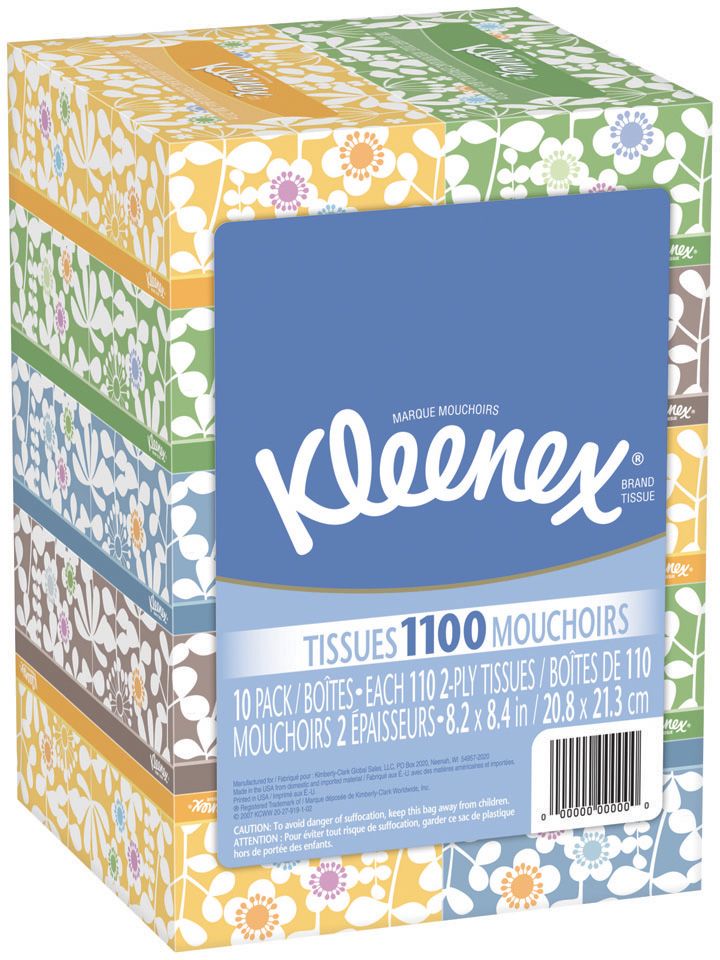 Kleenex Facial Tissue 100 ct. box, 10 pack. Kleenex Facial Tissue 100 ct. box, 10 pack.