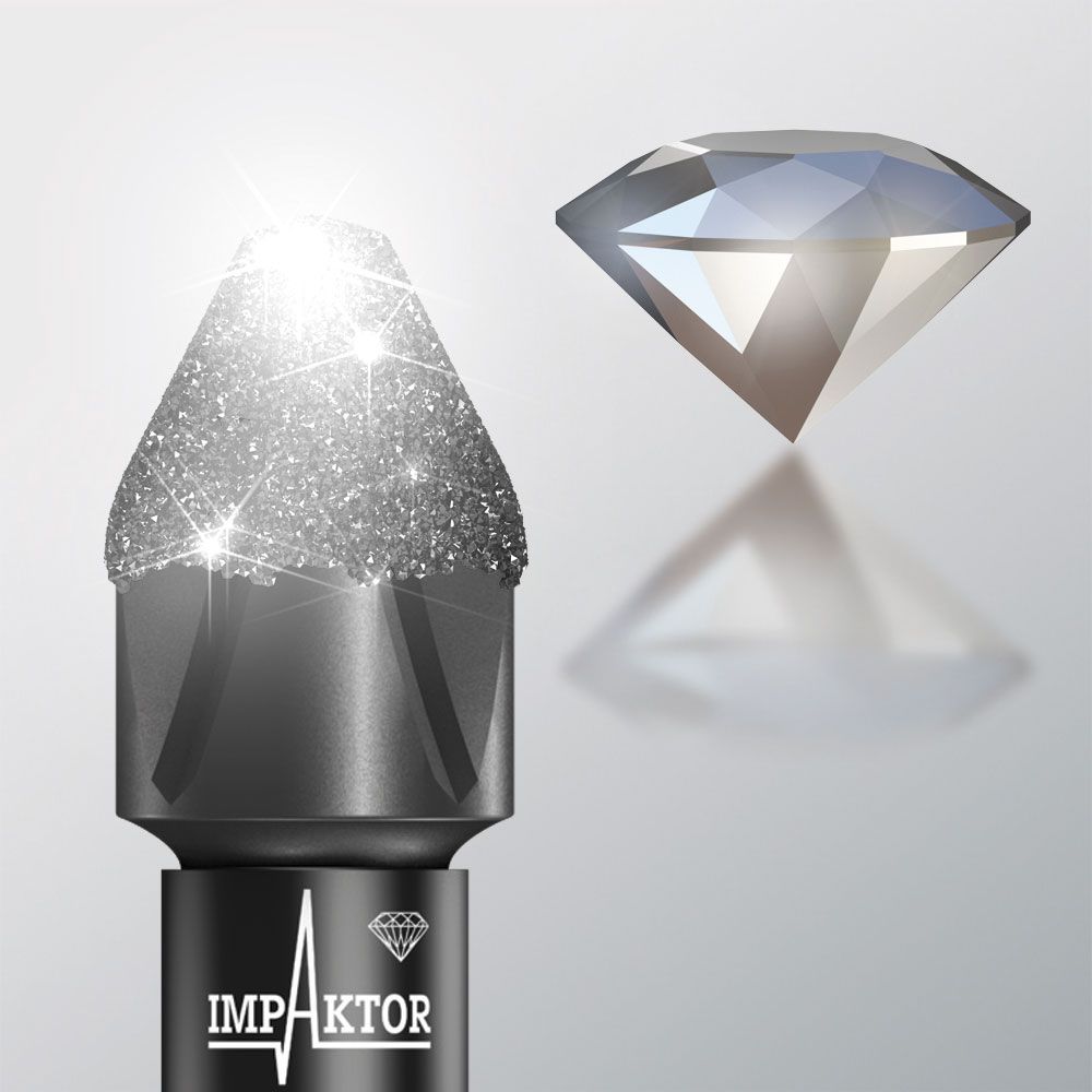 Wera Impaktor diamond coated Screwdriver Bits PZ 3 for Pozidriv Screws, 10 Pieces