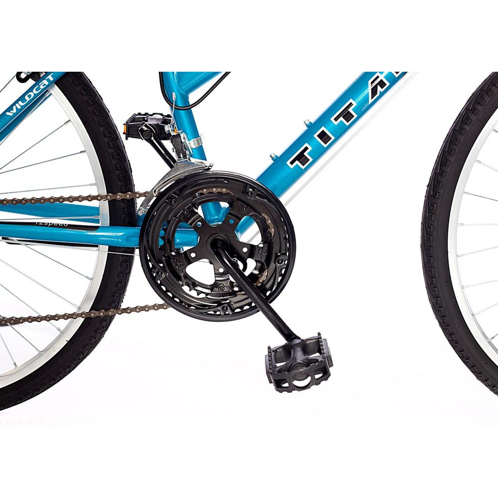 Titan 101-8415 Wildcat Women's 12-Speed Teal Blue/White Mountain Bike