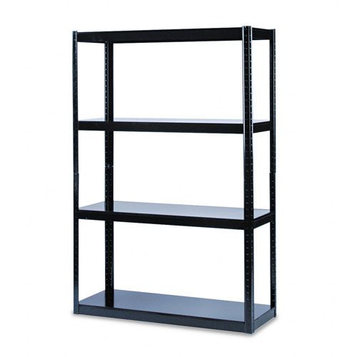 Safco Black Boltless Steel Shelving, 5 Shelves, 48x18x72