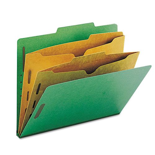 Smead SMD14083 6-Section Folders w/Pocket Dividers, Letter, Green
