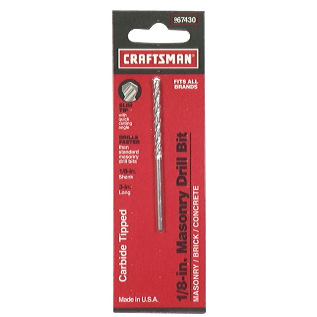 Craftsman 1/8 x 3 in. Masonry Bit
