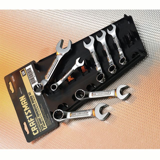 Craftsman 7 pc. Standard Full Polish 12 pt. Stubby Combination Wrench Set