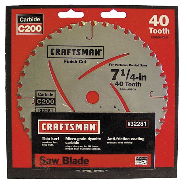 Craftsman 7-1/4 in. Carbide Blade - 40T