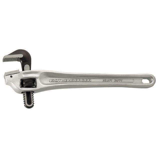 Rothenberger 18 in. Pipe Wrench, 2-1/2 in. Capacity, Aluminum 90 deg. Offset