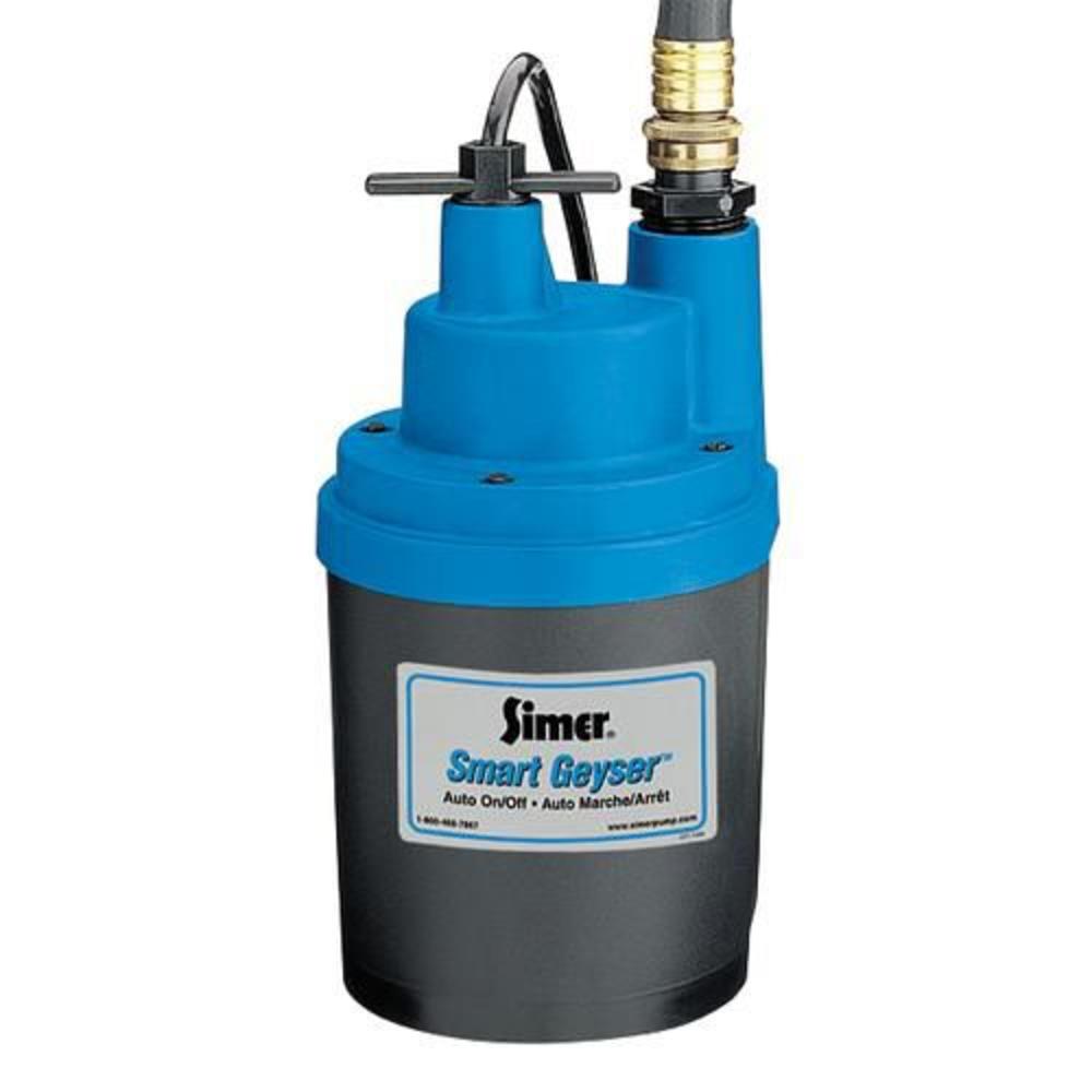 Simer 1/4 hp Smart Geyser&trade; Sumbersible Utility Pump