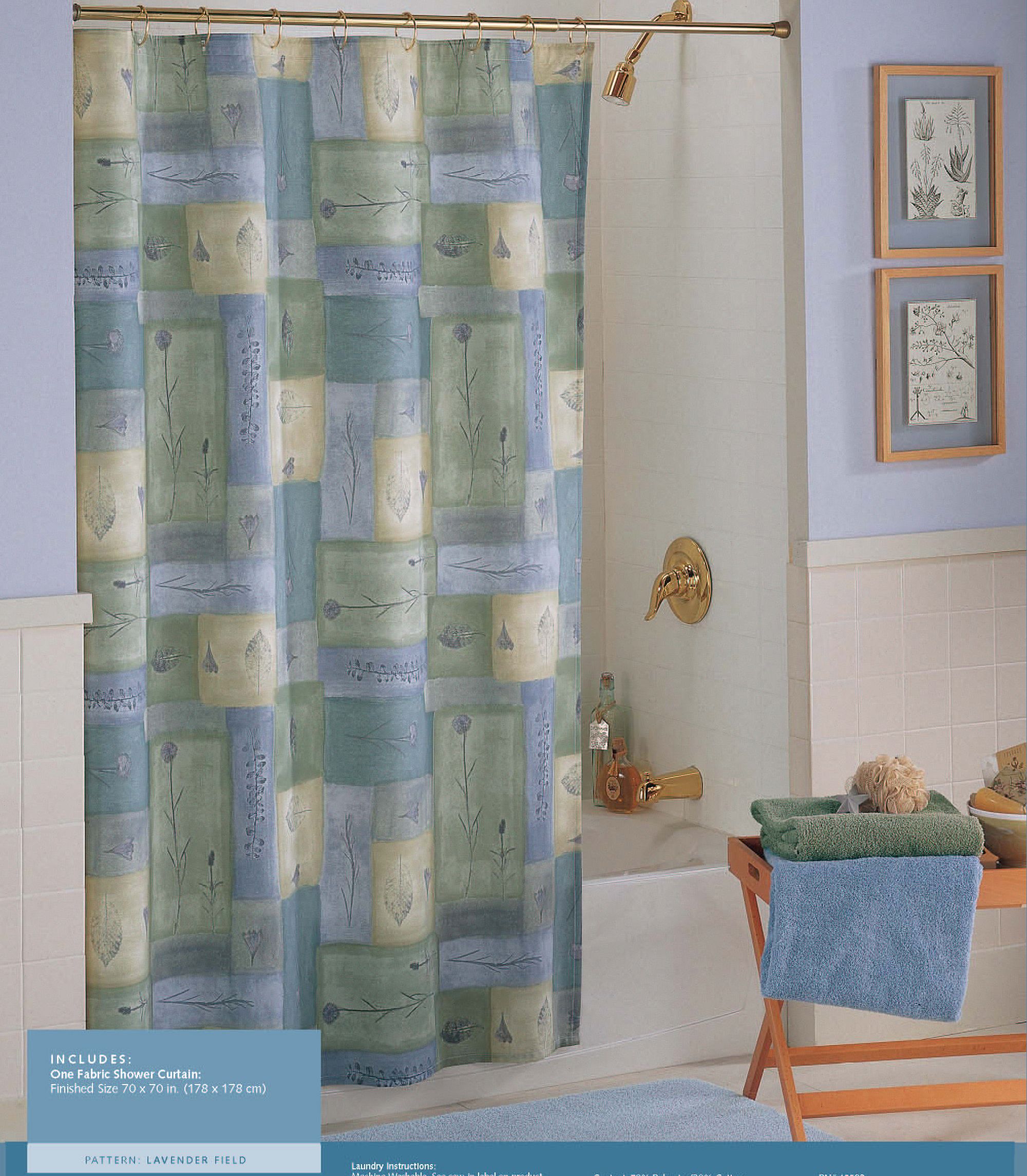 Whole Home Shower Curtain Lavendar Fields Fabric