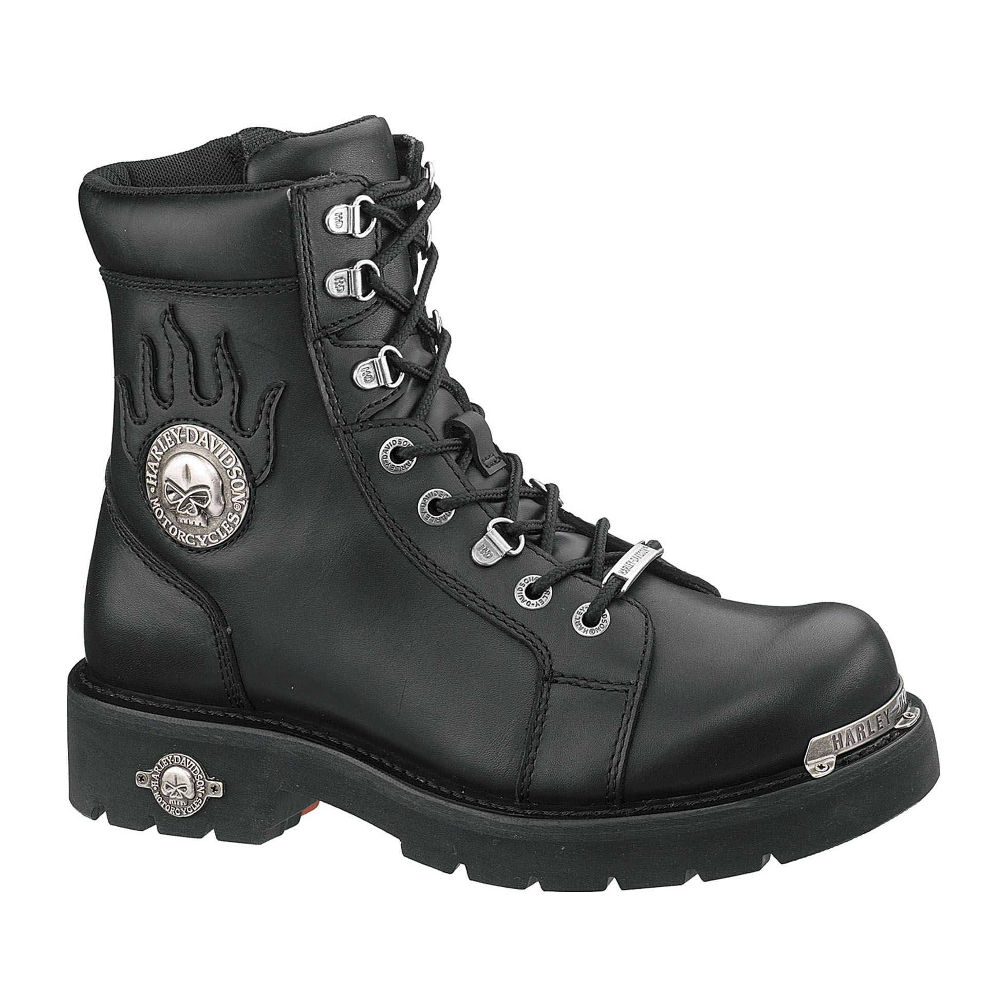 Harley-Davidson Men's Distortion Skull Motorcycle Boots - Black Leather, Size D94167