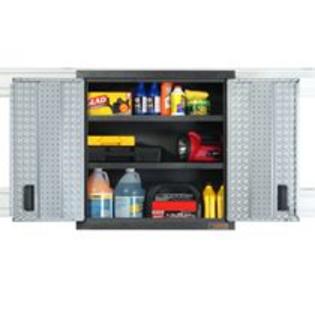 Gladiator Premier Series Pre Assembled 30 In H X 30 In W X 12 In D Steel 2 Door Garage Wall Cabinet In Silver Tread
