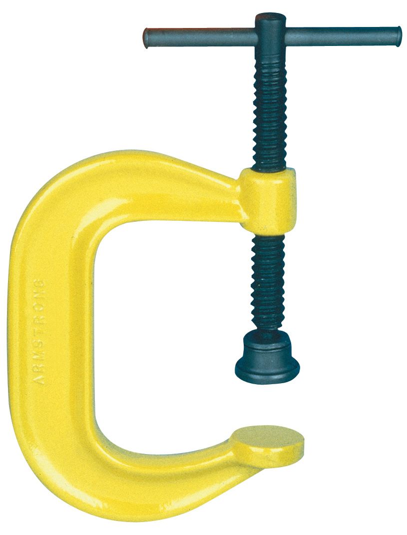Armstrong C Clamp, Deep Throat Pattern, High Visibility Finish, Safety Yellow