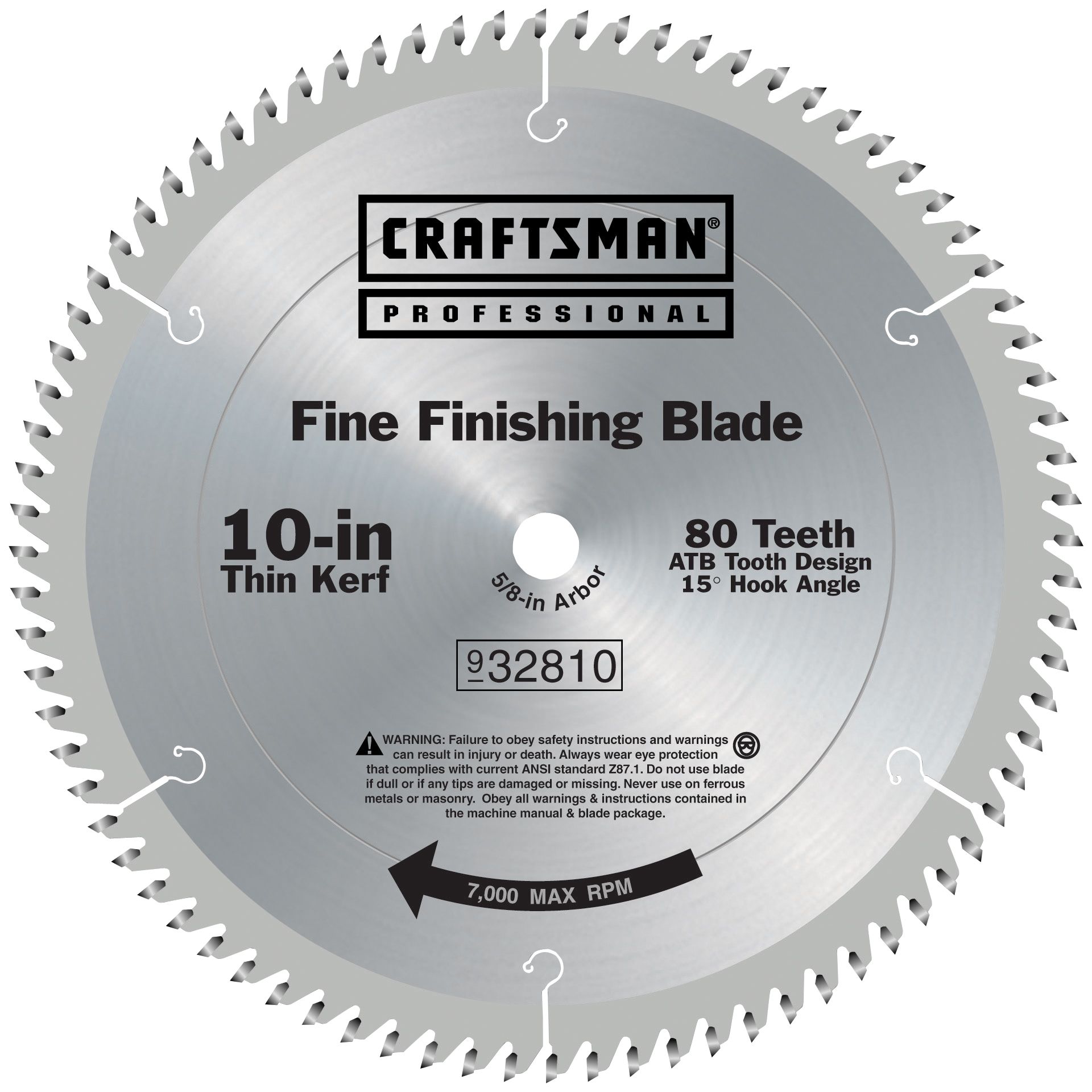Craftsman 10 in. Carbide Pro Saw Blade - 80T