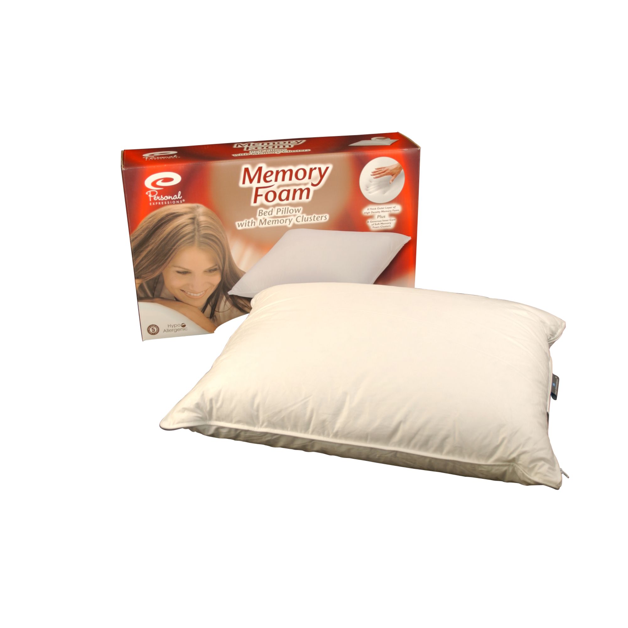Personal Expressions Memory Foam Pillow with Memory Clusters