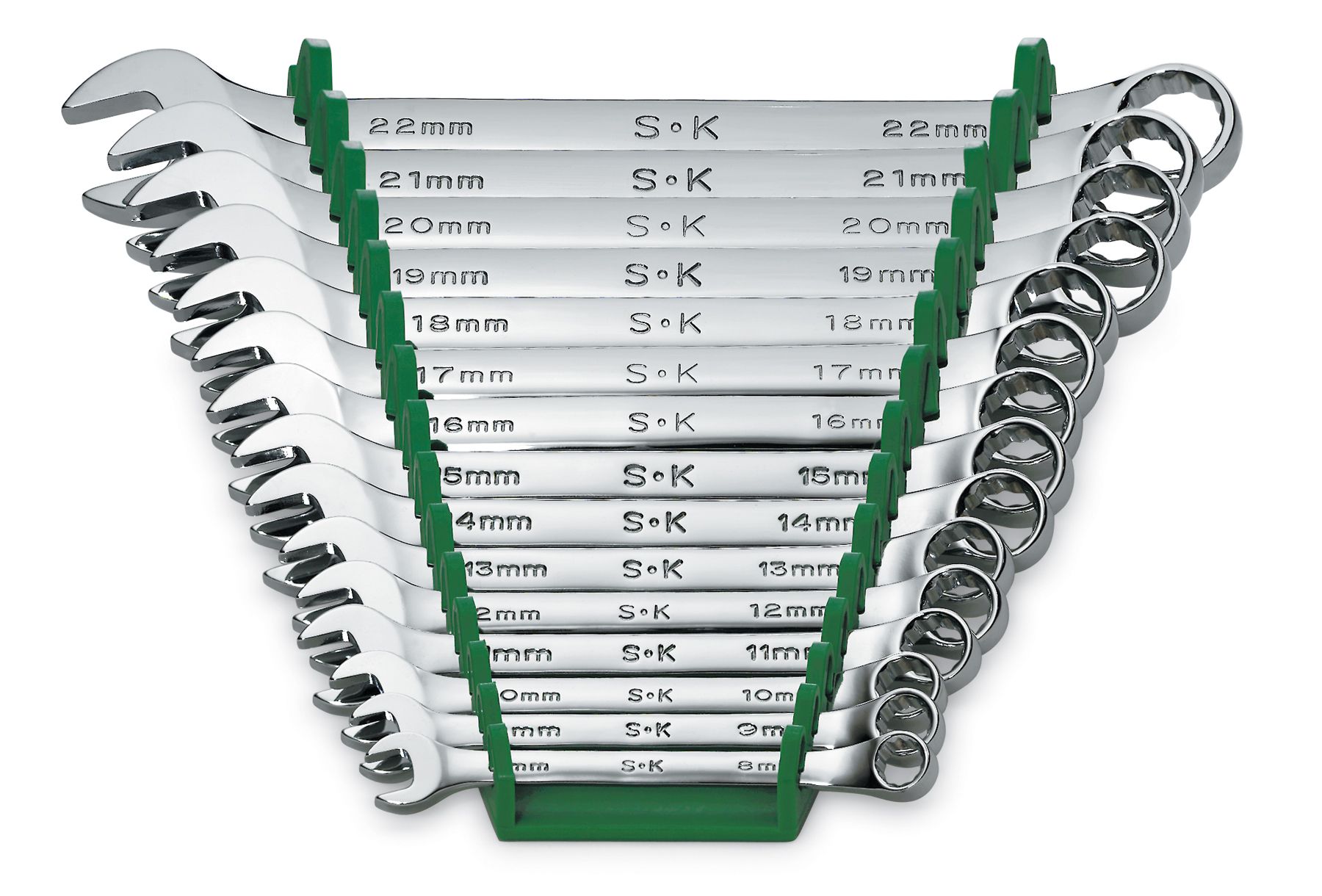 SK 15 Pc 12 Point SuperKrome Metric Combination Wrench Set