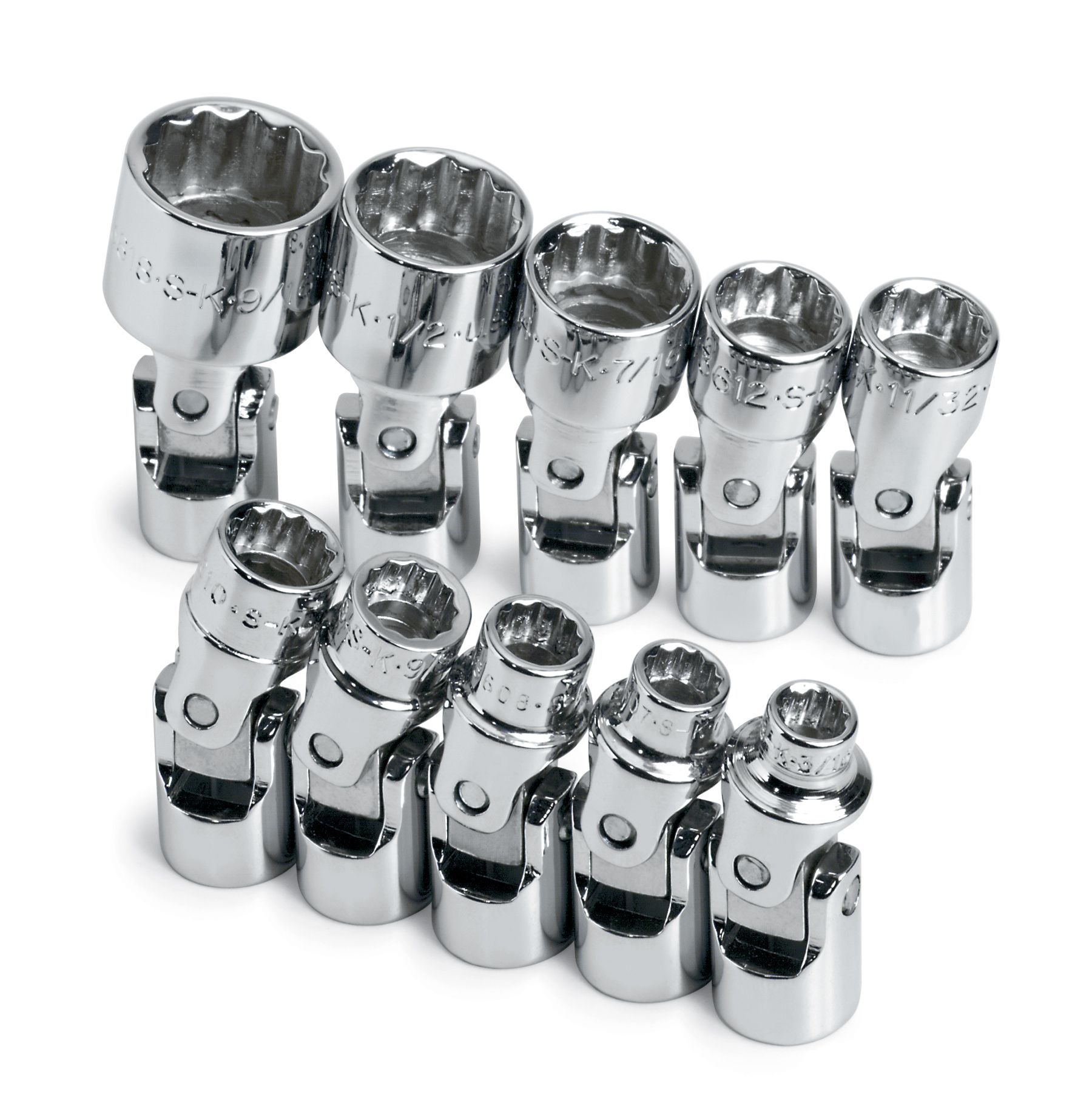 SK 13-teiliger Ringschlüssel-Satz – 1/4″ Bis 1″, 12-Punkt, Lange Form, SuperKrome