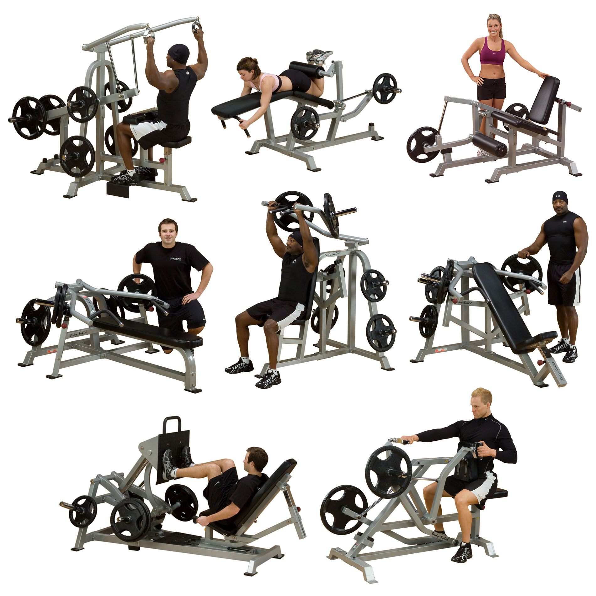 Body-Solid Leverage Commercial Gym Room