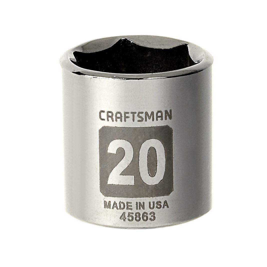 Craftsman 20mm 3/8" Drive 6-Point Easy-To-Read Socket