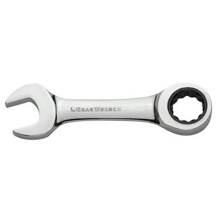 GearWrench 15mm Full Polish Stubby Ratcheting Combination Wrench