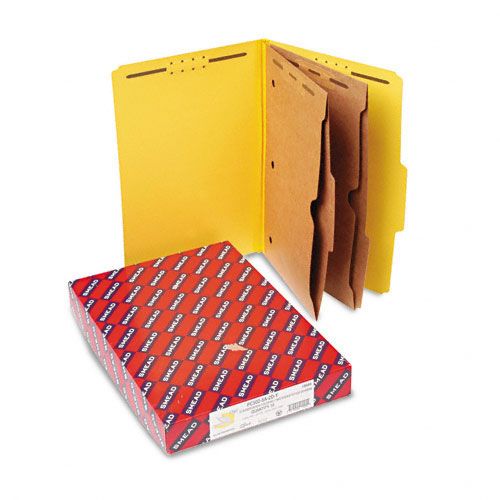 Smead SMD19084 6-Section Folders w/2 Dividers, Legal, Yellow